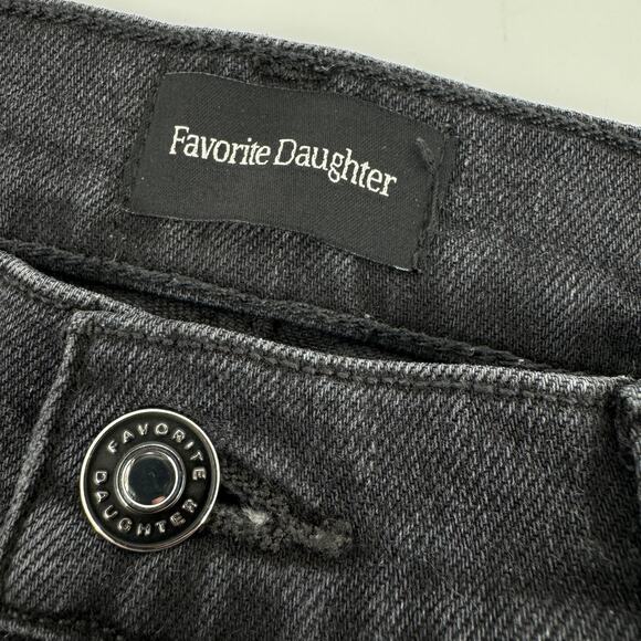 Favorite Daughter The Erin High Rise Slim Straight Boulder Jeans Black Size 29 - Picture 5 of 8